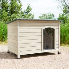 MEDIUM  WOODEN DOG KENNEL TONGUE AND GROOVE PANEL LIFT UP ROOF  DOG SHELTER