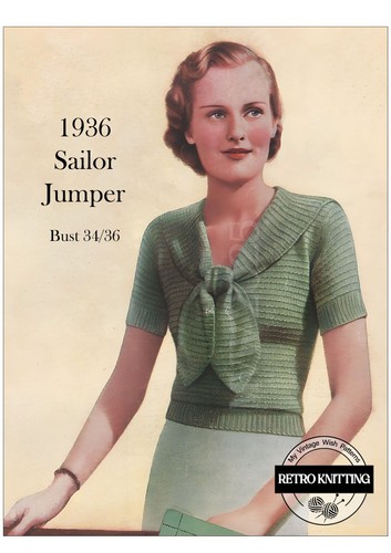 Vintage 1930s sailor collar - vintage,