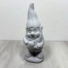 12" Plastic Garden Gnome Cement Filled DIY Paint Your Own Design Home Decor