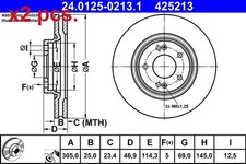 X2 PCS FRONT BRAKE DISC ROTOS