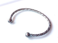 Vintage Sterling Silver Mexican Bangle Twisted Design Taxco Torque 