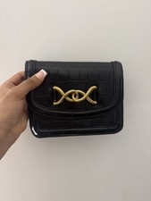 Black crocodile leather