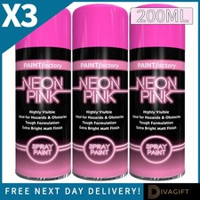 3 x PINK FLUORESCENT BRIGHT