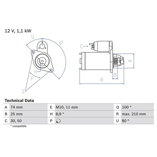 Bosch starter motor - starter,