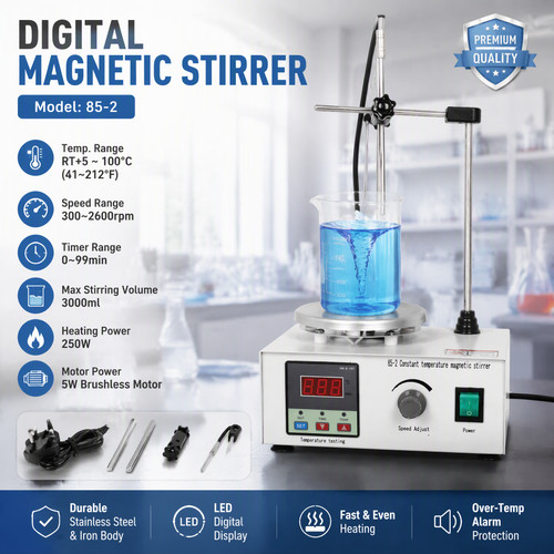 Digital magnetic mixer heater - mixer,