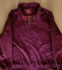 Merc London Harrington Jacket Red/Burgundy Mens XXXL (3XL) Tartan Lined *read*