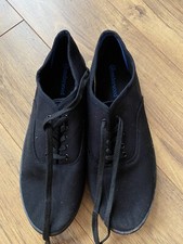 Cedarwood Black Canvas Shoes 12
