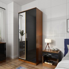 2 Door Wardrobe with Mirror
