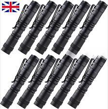 5/20 x  1000 Lumens Mini LED Torch Penlight Flashlight Pocket Pen Light Clip AAA