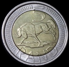 South Africa 5 Rand 2005 Wildebeest Coin WCA B212