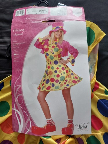 Piece ladies clown costume - ladies,