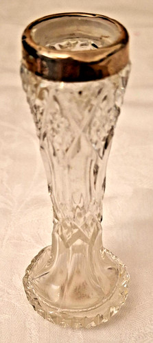 Antique wheel cut crystal - crystal, bud
