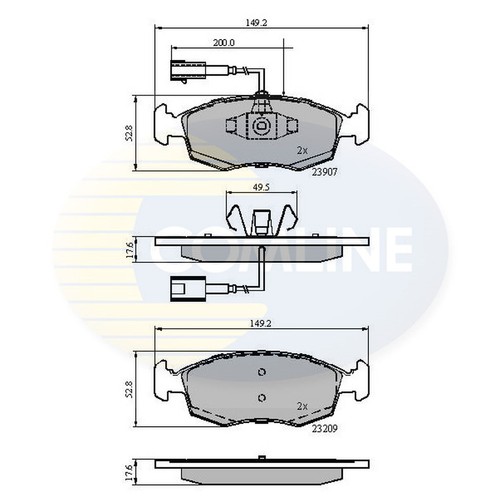 Brake pads set for fiat - set,