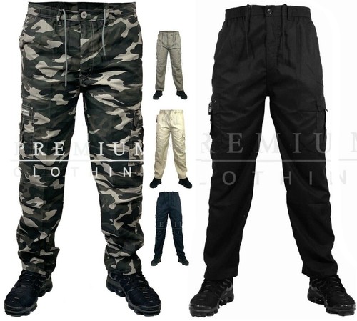 Mens multi pockets elasticated - mens,