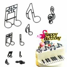 10pcs Music Notes Cookie Cutter Plastic Sugarcraft Fondant Cake Mold Baking Tool