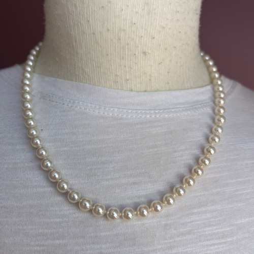 Vintage glass faux pearl