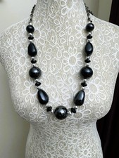 Accessorize Black Glass Beaded