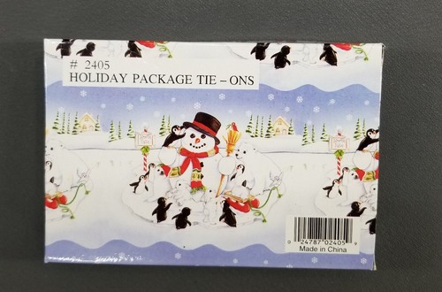 Holiday package tie ons - tie,