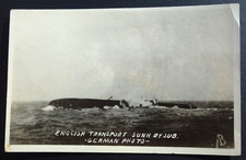 WW1 English Transport sunk by