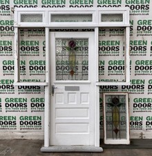 LEADED GLASS FRONT DOOR WITH