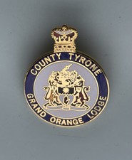 Grand Orange Lodge County Tyrone lapel badge.