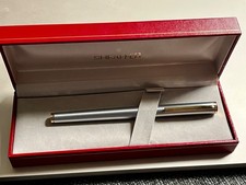 Sheaffer  FOUNTAIN PEN Brushed Steel Body WHITE DOT. 1994. Excellent Condition
