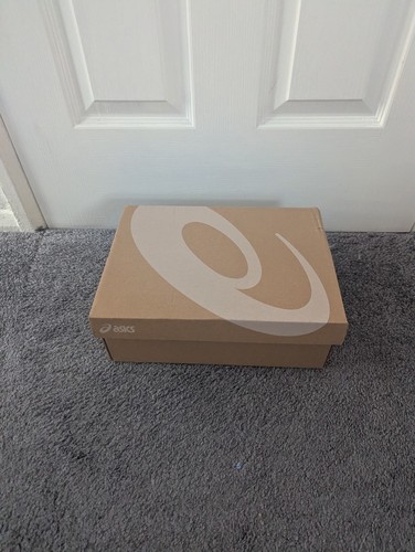 Empty asics shoe box - shoe, box,