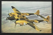 VINTAGE RPPC POSTCARD  #A17 "LOCKHEED P.38 LIGHTNING"  40TH ANNIVERSARY