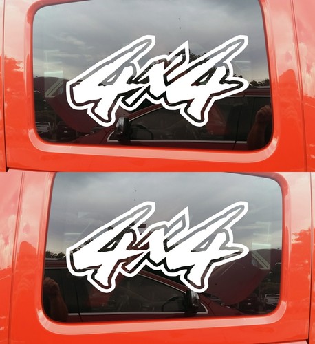 Pair 4x4 vinyl decals - v8, 4