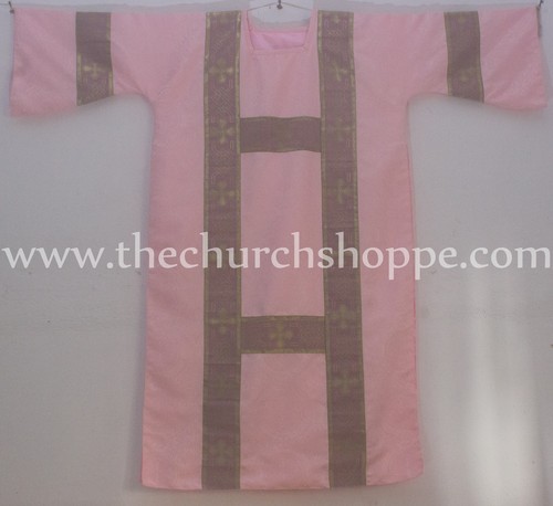 Rose dalmatic vestment with - rose,
