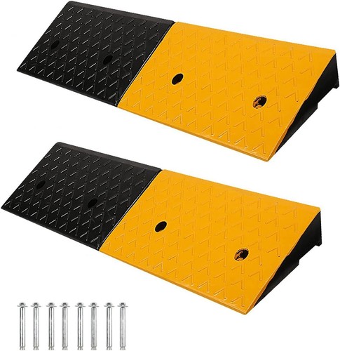 2pcs rubber curb ramp rise - curb, 4"