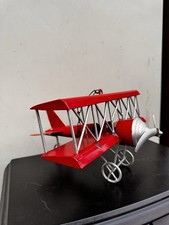 Vintage Tin Bi-plane Model WW1