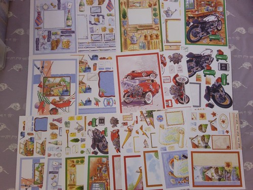 Job lot decoupage card - lot,