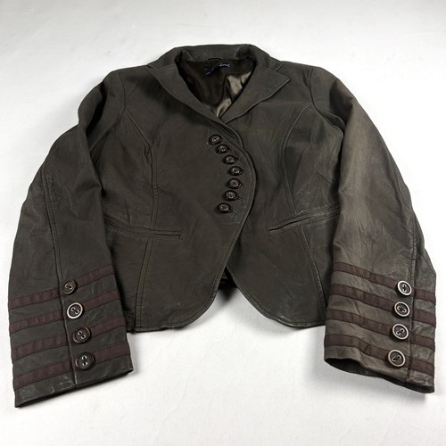 Womens vintage leather blazer - womens,