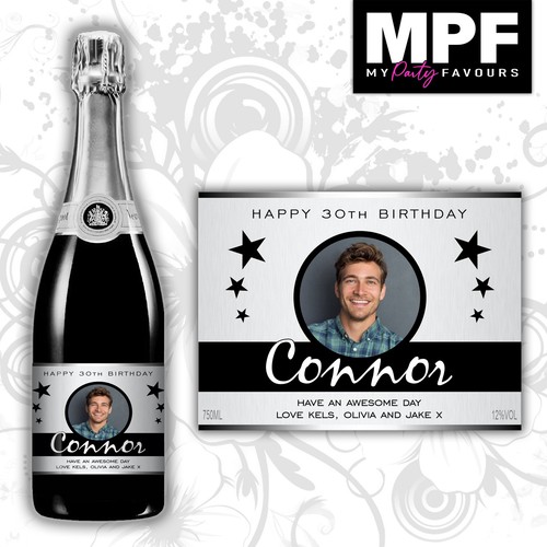 Personalised photo champagne - personalised,
