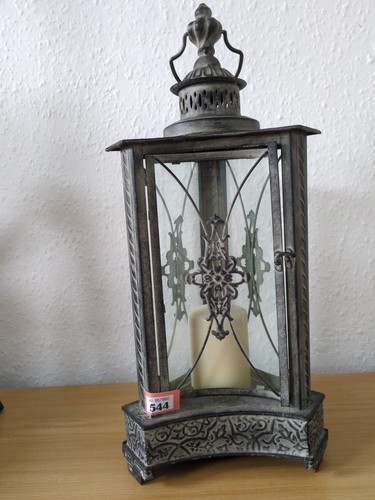 Large iron and glass tealight - and,