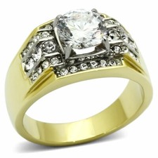 Mens gold ring signet, pinky