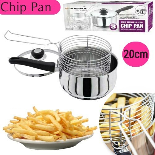3pc 20cm deep chip pan - 20cm,