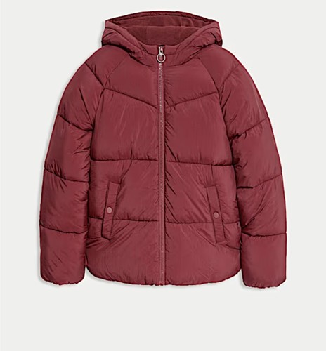 Midweight padded hooded - m&s,