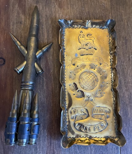 Pieces brass trench art - of,