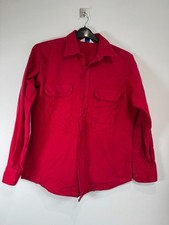 Five Brother Flannel Shirt Mens Medium Red Vintage Bushed Cotton Long Sleeve USA