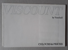 Vauxhall Viscount Colours & Prices Chart Brochure 1966