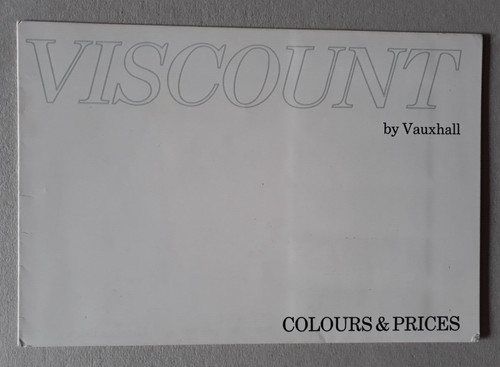 Vauxhall viscount colours - vauxhall, &