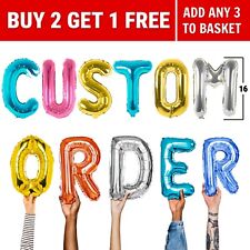 16" Numbers & Letters Balloons Self Inflate Foil Customize Name Birthday Balloon