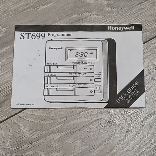 Honeywell st699b1002 user - honeywell,