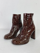 Topshop Brown Croc Patent