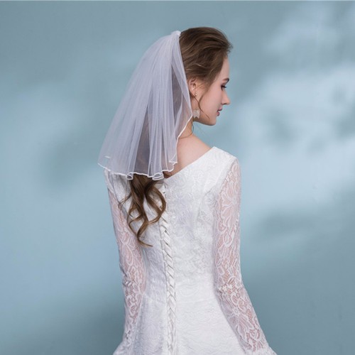 Elegant short wedding veil - wedding,