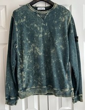 STONE ISLAND OVD ACID WASH JUMPER SIZE XL BNWT P2P 23.5 INCHES  100% AUTHENTIC 