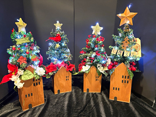 Little wooden houses filled
