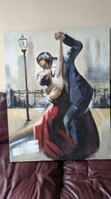 Very Large 80x100cm Canvas Print Couple Dancing The Tango Wall Art Free P&P